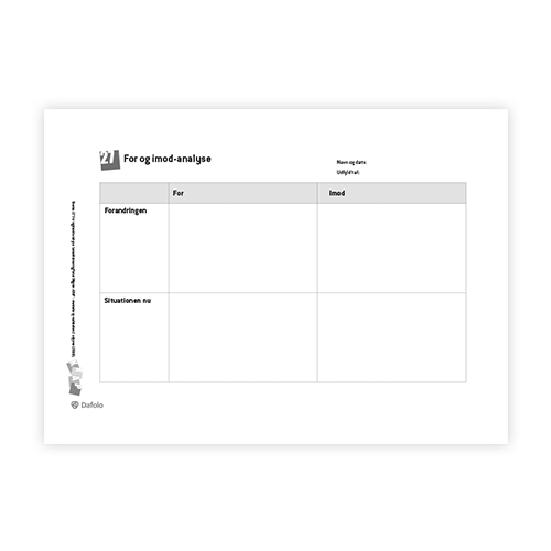 For og imod-analysen